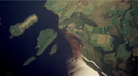 An aeriel view taken from a plane