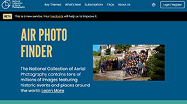 Screenshot of NCAP's Air Photo Finder.